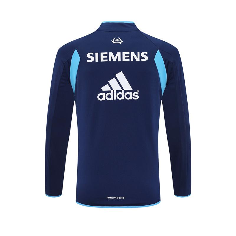 Retro 05/06 Real Madrid Royal Blue Half Zipper Jacket+Long Pants