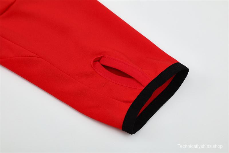 Retro 04/05 AC Milan Red Half Zipper Jacket