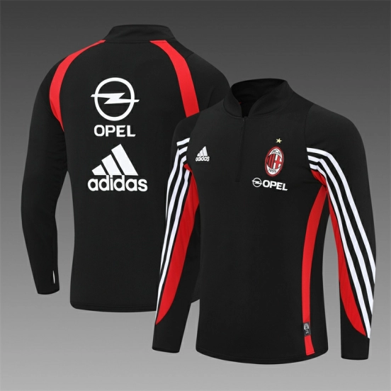 Retro 03/04 AC Milan Black Half Zipper Jacket