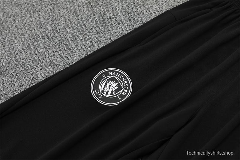 25/26 Manchester City Black Half Zipper Jacket+Long Pants