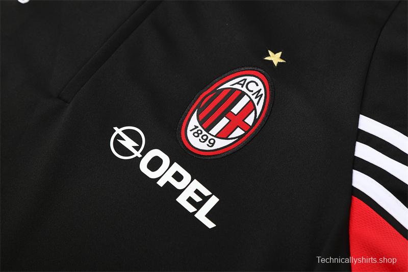 Retro 03/04 AC Milan Black Half Zipper Jacket