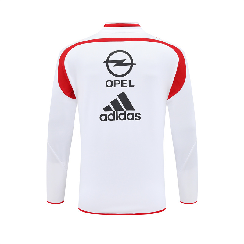 Retro 04/05 AC Milan White Half Zipper Jacket