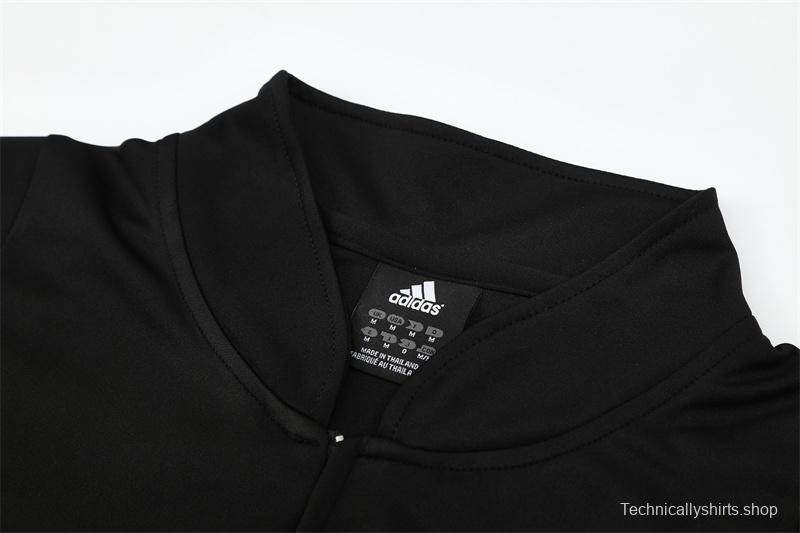 Retro 03/04 AC Milan Black Half Zipper Jacket+Long Pants