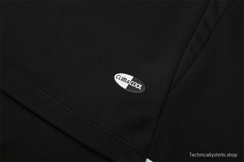 Retro 04/05 Real Madrid Black Half Zipper Jacket+Long Pants