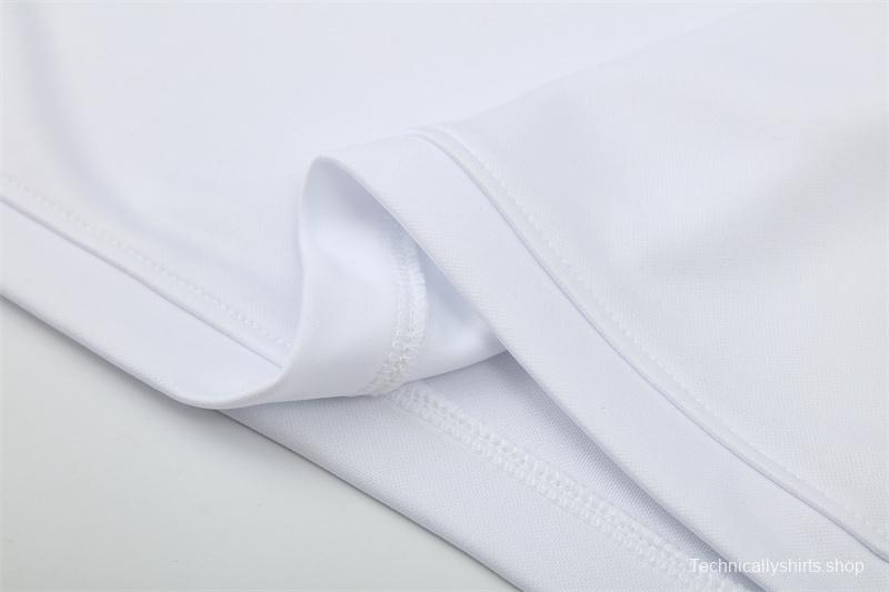 Retro 03/04 Real Madrid White Half Zipper Jacket