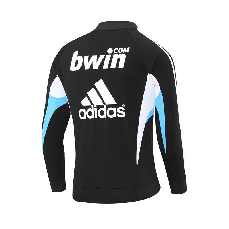 Retro 08/09 Real Madrid Black Half Zipper Jacket+Long Pants