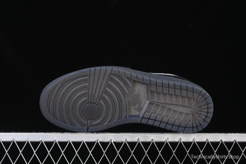 Nike Air Jordan 1 Low AJ1 Black White Canvas Patch Low Top Casual Basketball Shoes - HV5968-001