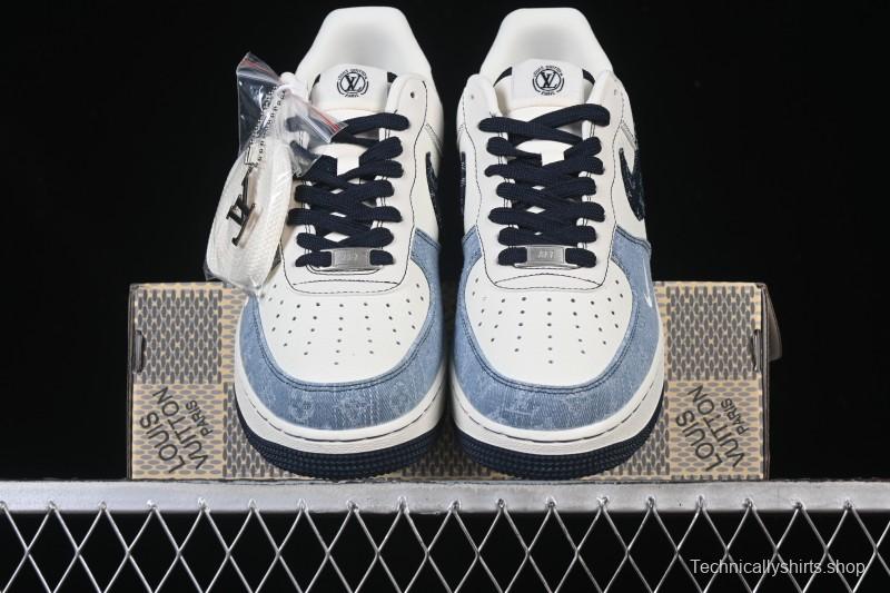 Nike Air Force 1 '07 Low LV Collaboration Denim Patchwork Casual Sneakers - SC0601-556