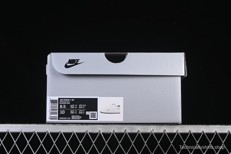 Nike Air Force 1'07 Low White Blue Casual Sneakers - ZH0316-119