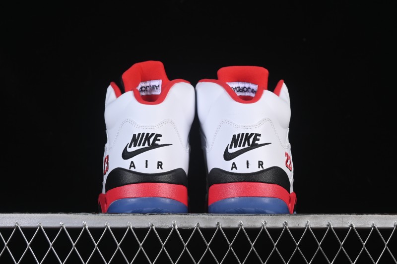 Nike Air Jordan 5 Retro Fire Red Black Tongue Basketball Shoes - HQ7978-101