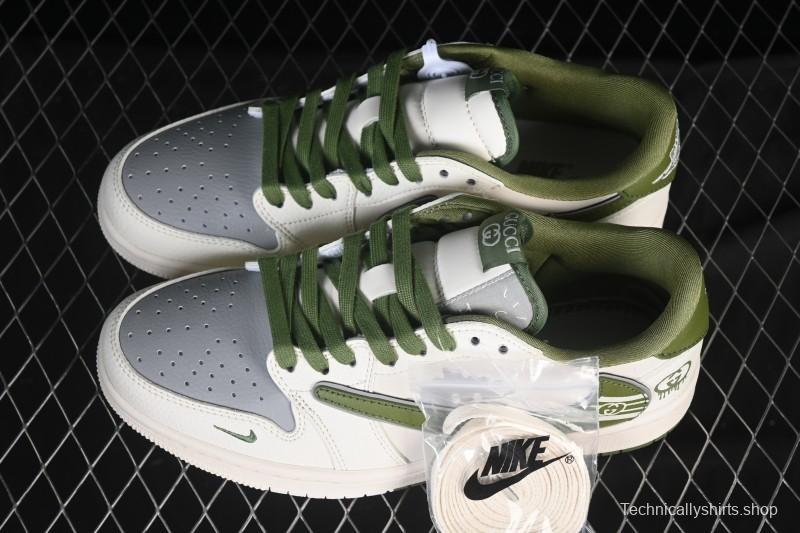 Nike Travis Scott x Fragment Design x Air Jordan 1 Low OG SP AJ1 Low Top Cultural Casual Sneakers - XD0798-307