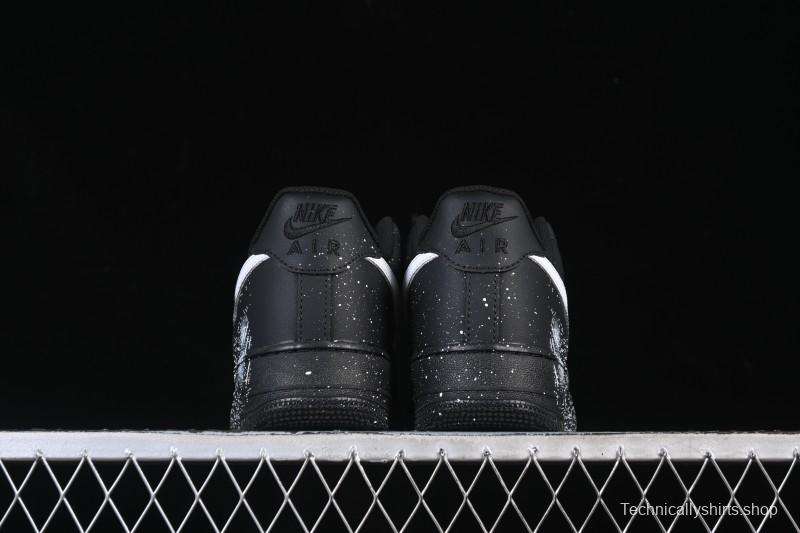 Nike Air Force 1'07 Low Two-Dimensional Theme Black Space Casual Sneakers - ZH0316-101