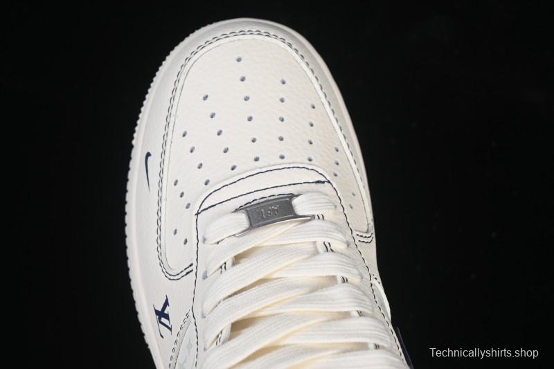 Nike Air Force 1 '07 Low LV Collaboration Print Light Blue Swoosh Casual Sneakers - MZ9588-817