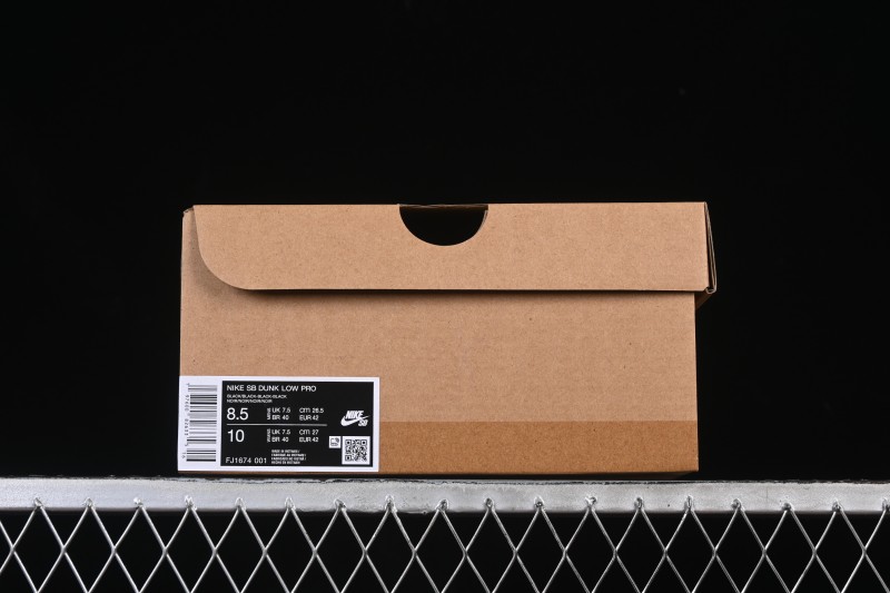 Nike SB Dunk Low Pro ISO Triple Black Skate Shoes - FJ1674-001