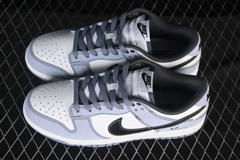 Nike SB Dunk Low Anniversary High-End Custom Low-Top Casual Skate Shoes - BB0528-109