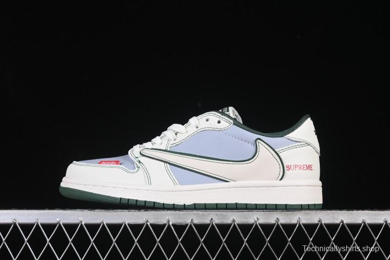 Nike Travis Scott x Fragment Design x Air Jordan 1 Low OG SP AJ1 Low Top Casual Sneakers - JW1188-149