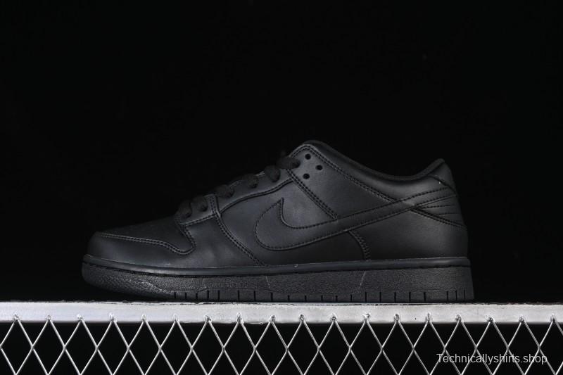 Nike SB Dunk Low Pro ISO Triple Black Skate Shoes - FJ1674-001