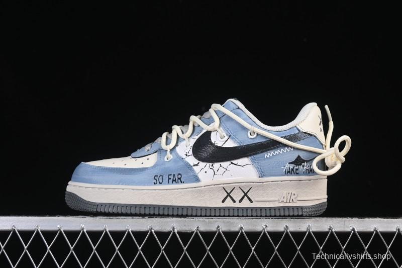 Nike Air Force 1'07 Low The Age of Cracks Hand-Drawn Graffiti Casual Sports Shoes - KS6896-555