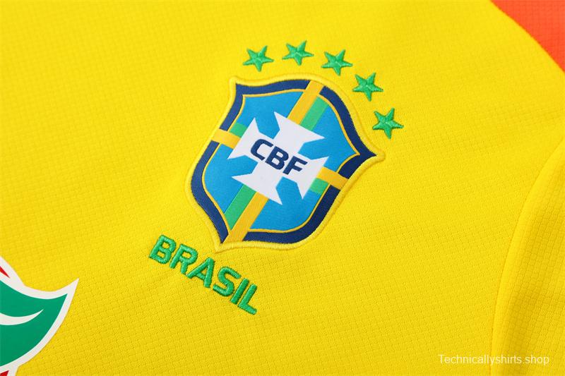 25/26 Brazil Yellow with XS Short Sleeve+Soccer Shorts