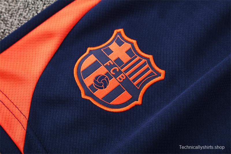 25/26 Barcelona Royal Blue T90 Short Sleeve Jersey+Shorts with XS