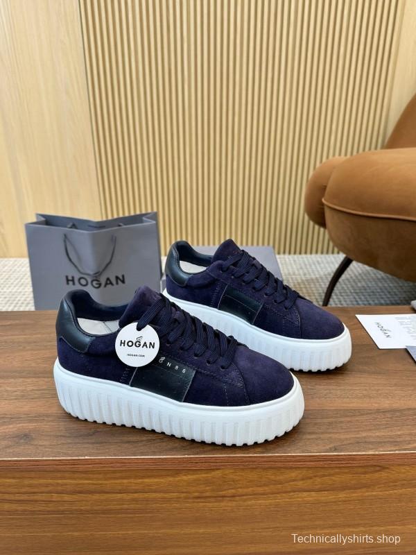 Hogan H-STRIPES Series Couple Thick Sole Biscuit Sneakers Urban Leisure Shoes - AS00310