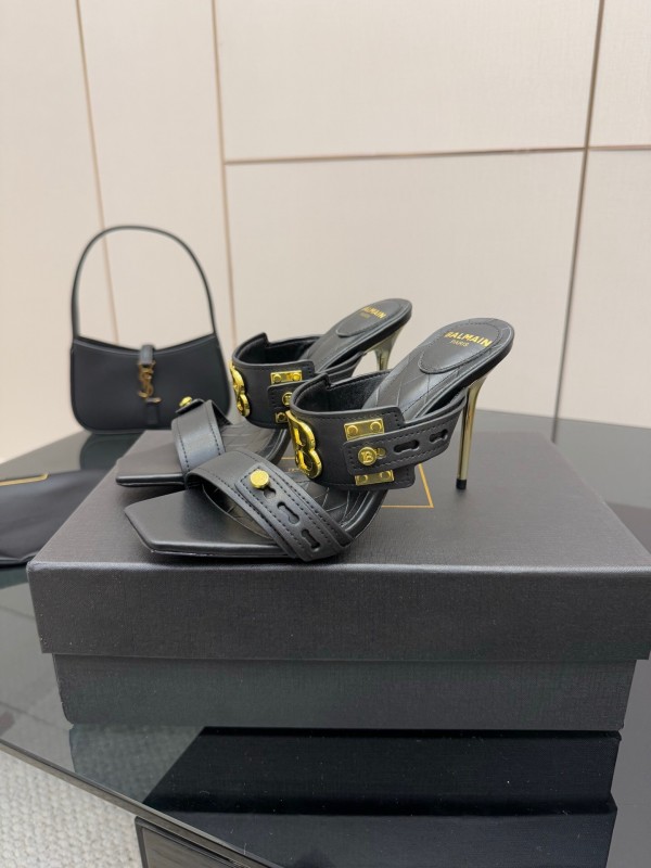 Balmain Metal Heel High Heel Sandals - KFY00320
