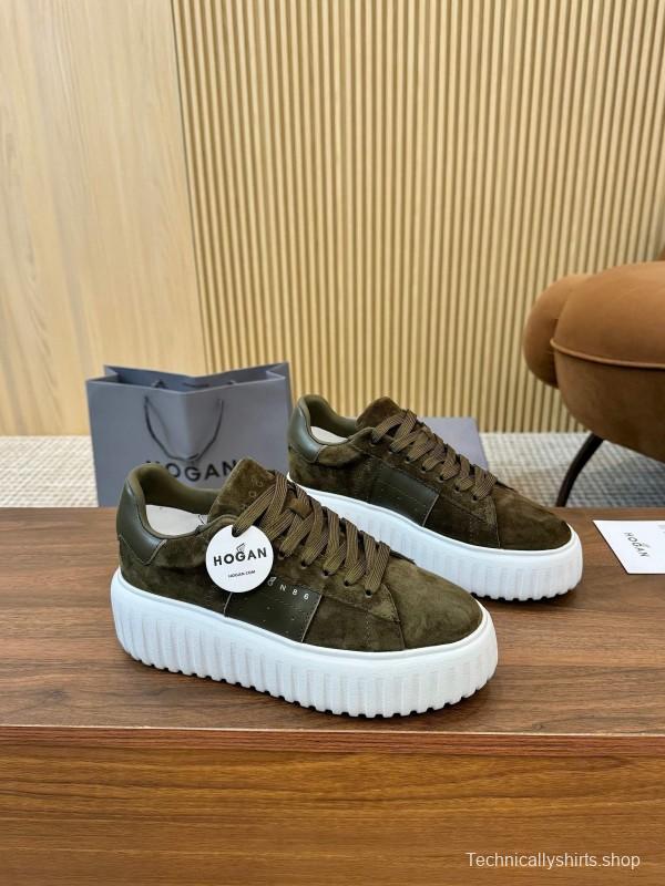 Hogan H-STRIPES Series Couple Thick Sole Biscuit Sneakers Casual Sports Shoes - AS00310