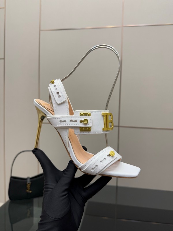 Balmain 2025/SS Metal Heel High Heel Sandals - KFY00320