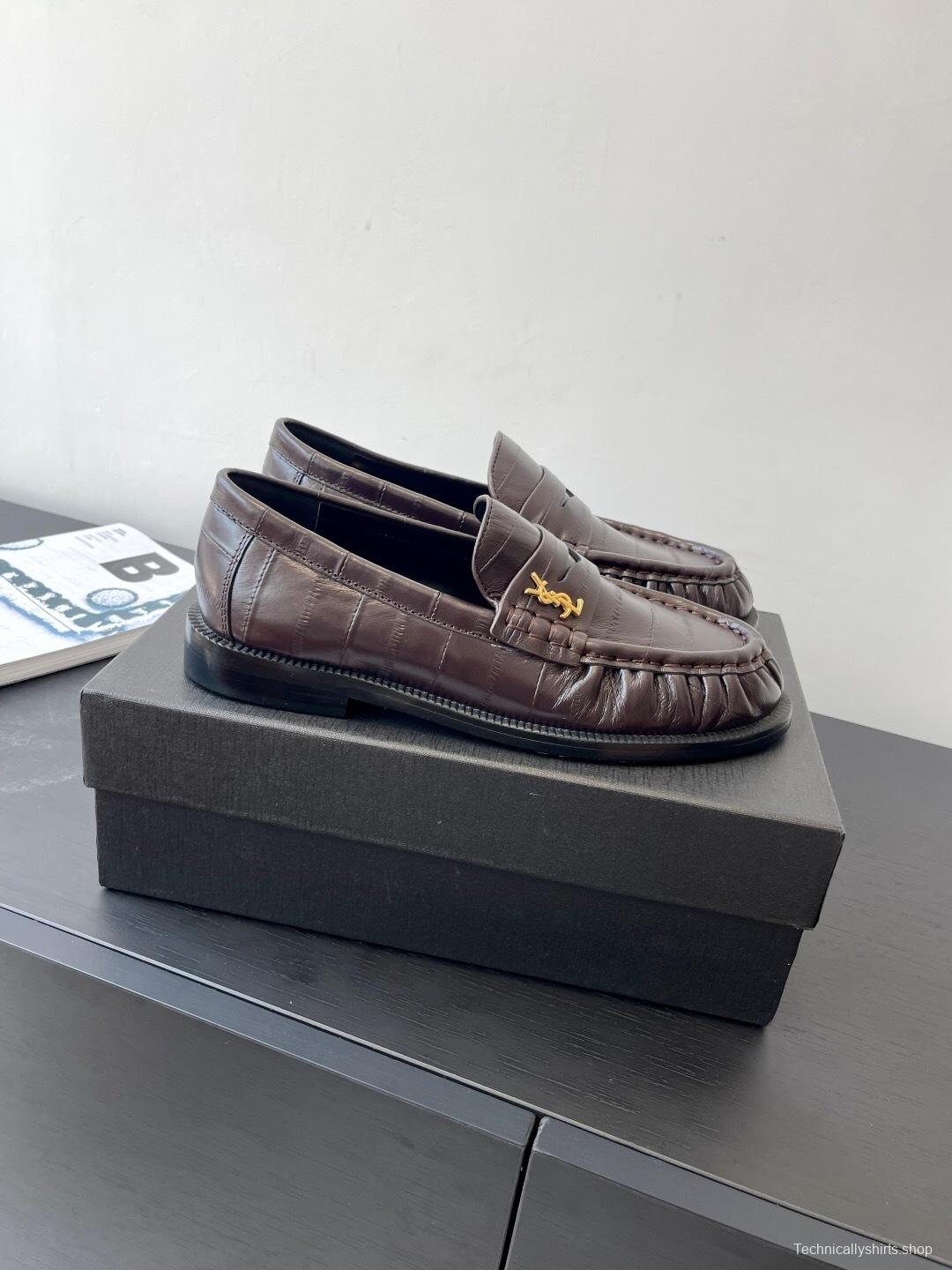 Saint Laurent Classic Loafer Leather Shoes - KFY00350