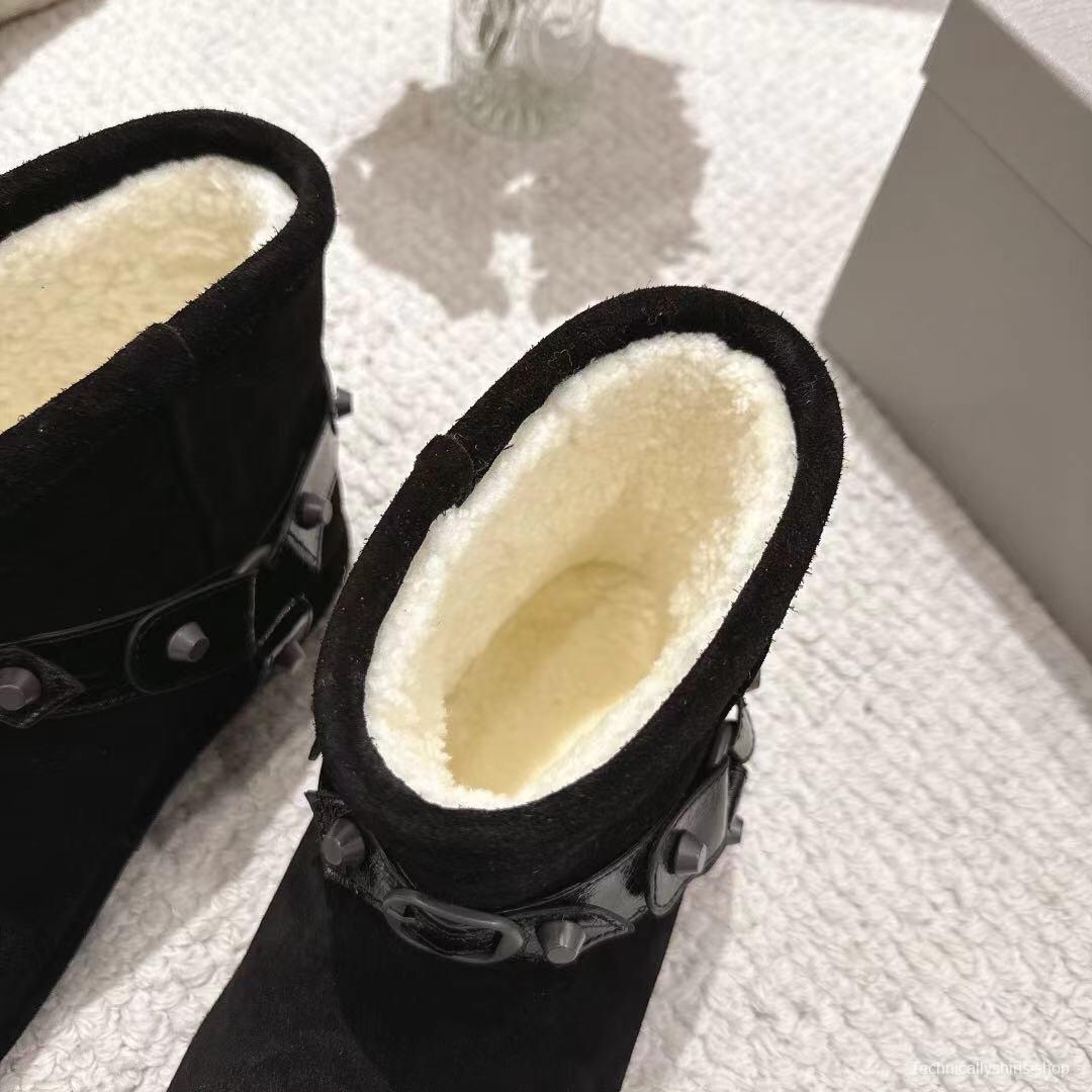 Balenciaga F022 Winter Wool Short Boots Snow Boots - F022