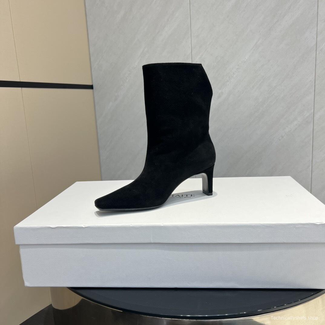 Khaite 2025 SS Collection Square Toe Slip-On Ankle Boots - KFY00390