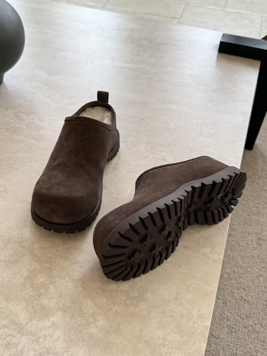 Ugg 2025/SS Potato Wool Slippers with Inner Height Increase - KFY00240