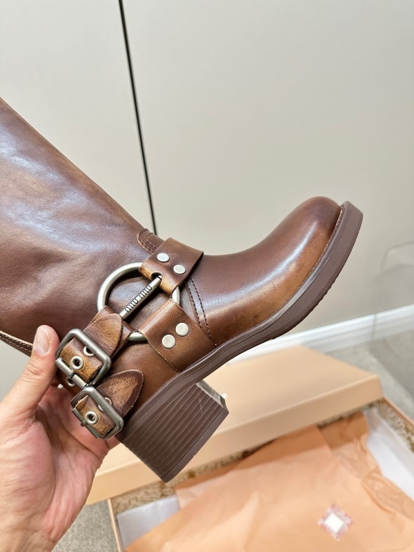 Miu Miu Fall/Winter 2025 Limited Edition Punk Style Martin Boots - LY00500