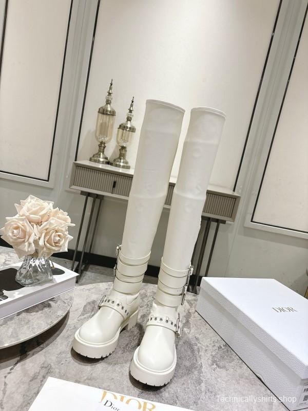 Dior 2025/SS Punk Strap Knee High Boots - KFY00500