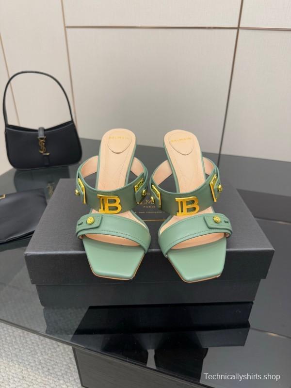 Balmain 2025 SS Metal Heel High Heel Sandals - KFY00320