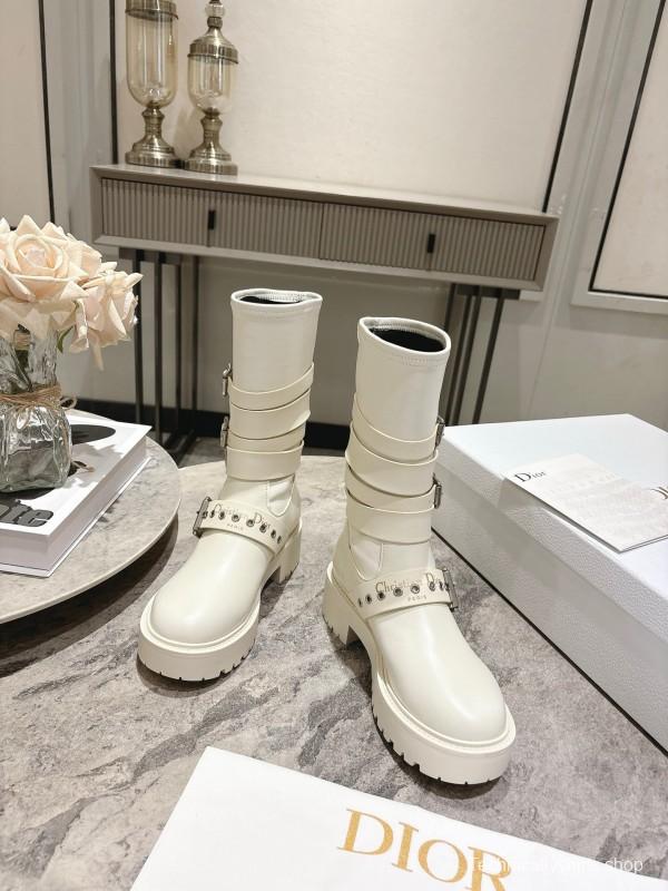 Dior Punk Style Strap Ankle Boots - KFY00470