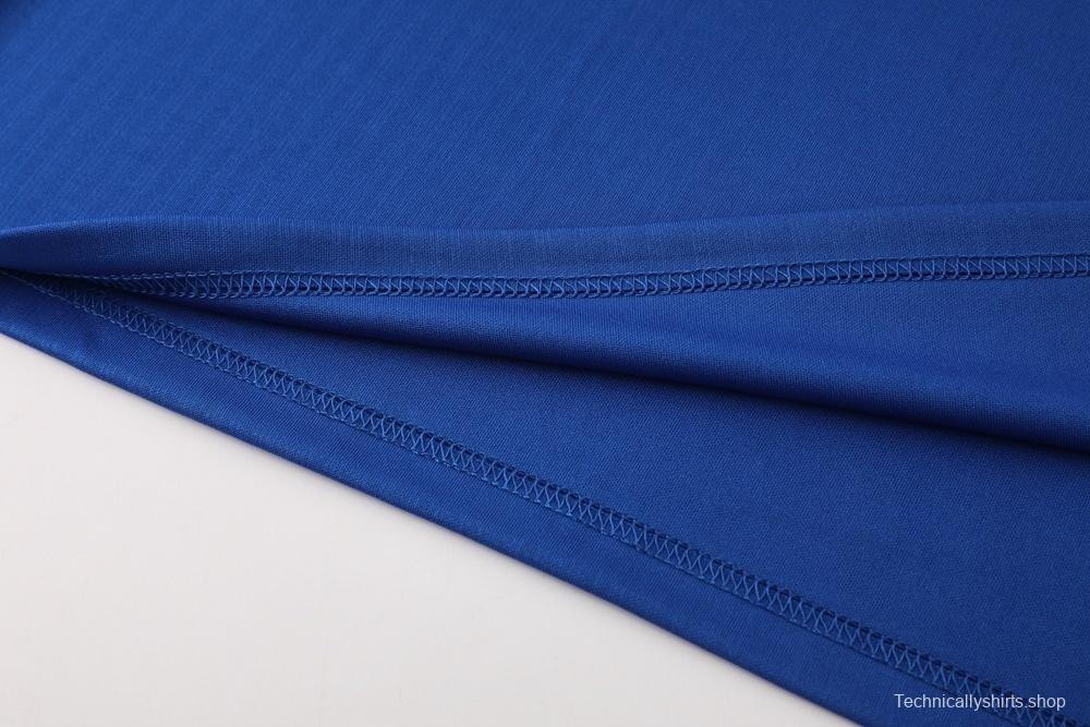 2025 Netherlands Blue Half Zipper Jacket+Long Pants