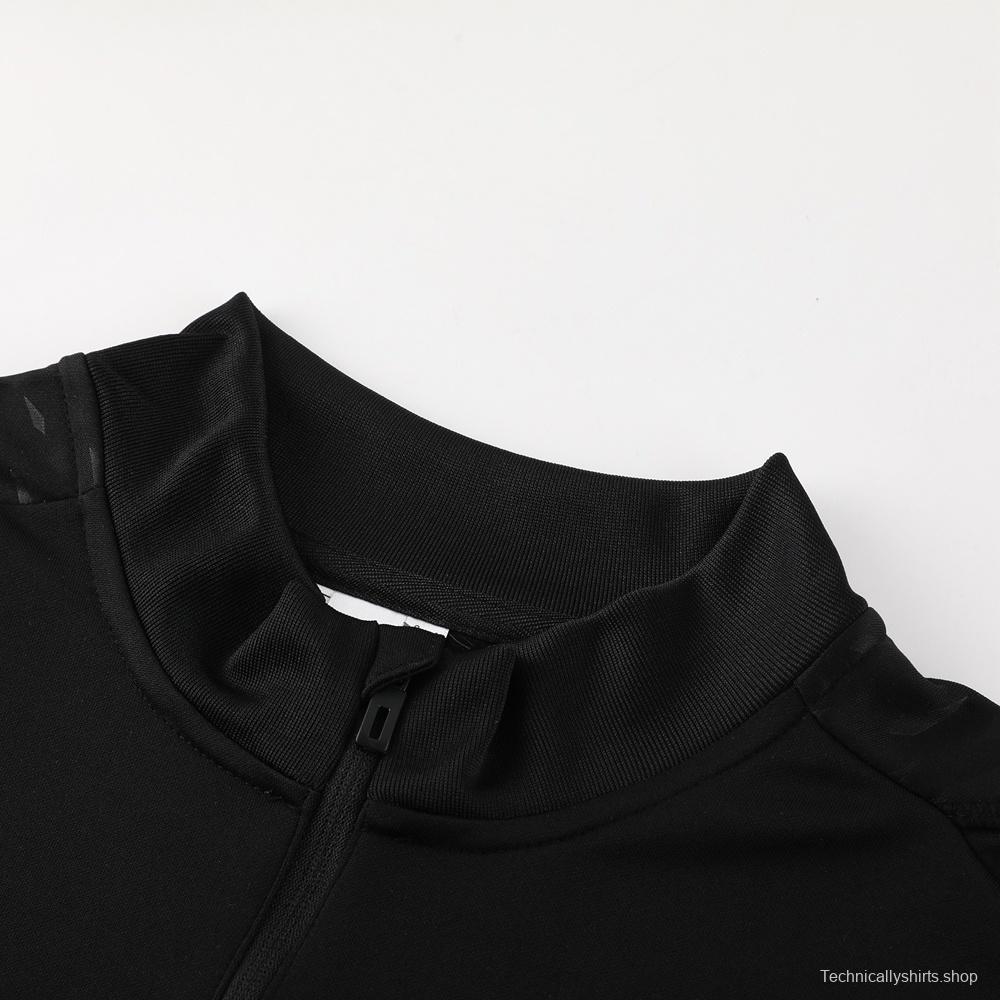 25/26 Manchester United Black Half Zipper Jacket+Long Pants