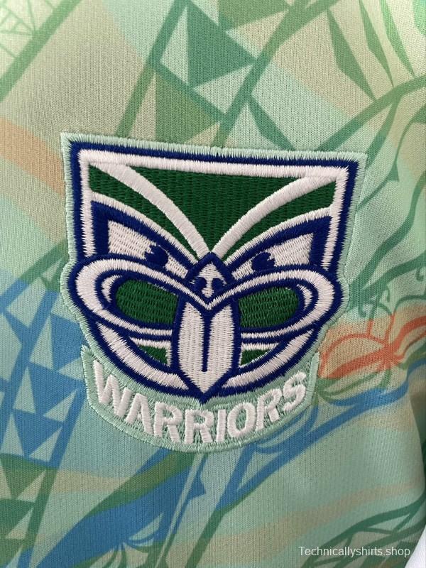 25/26 New Zealand Warriors Green with Māori Tribal Patterns Heritage Jersey