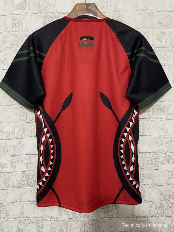 2026 Kenya Red with Maasai Shield Graphic Jersey
