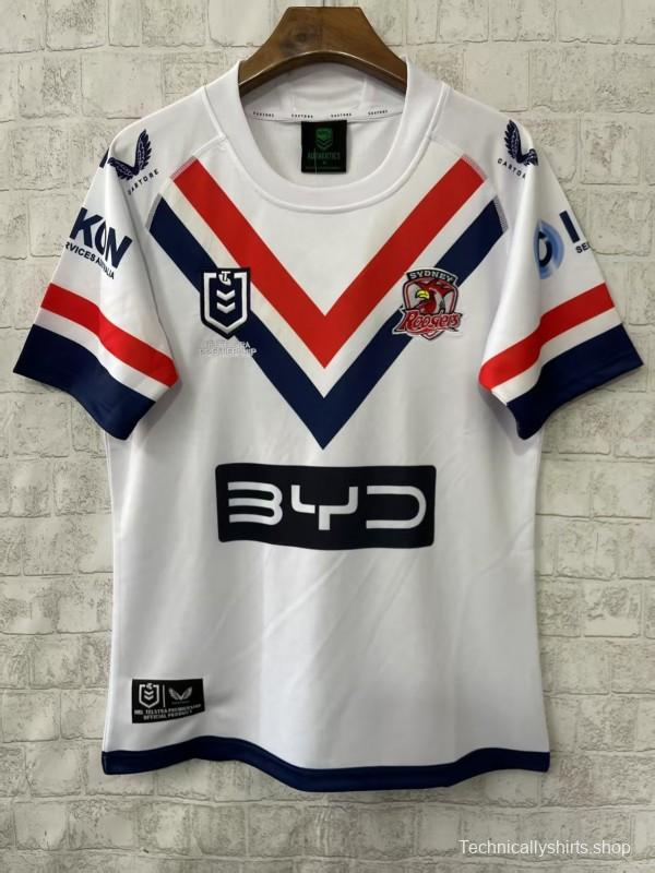 25/26 Sydney Roosters White with Navy and Red Chevron Jersey