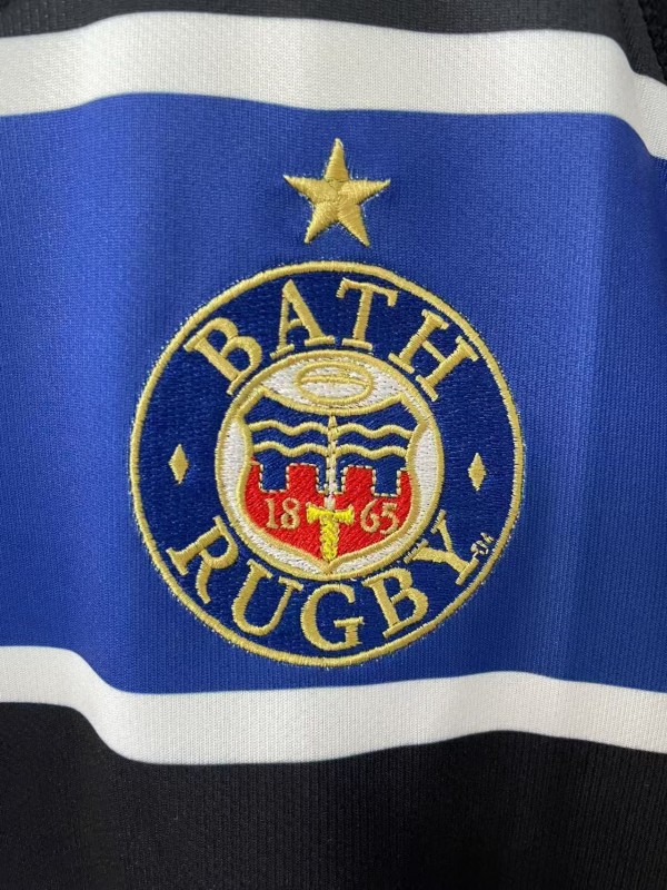 25/26 Bath Rugby Blue with Black and White Hooped Jersey