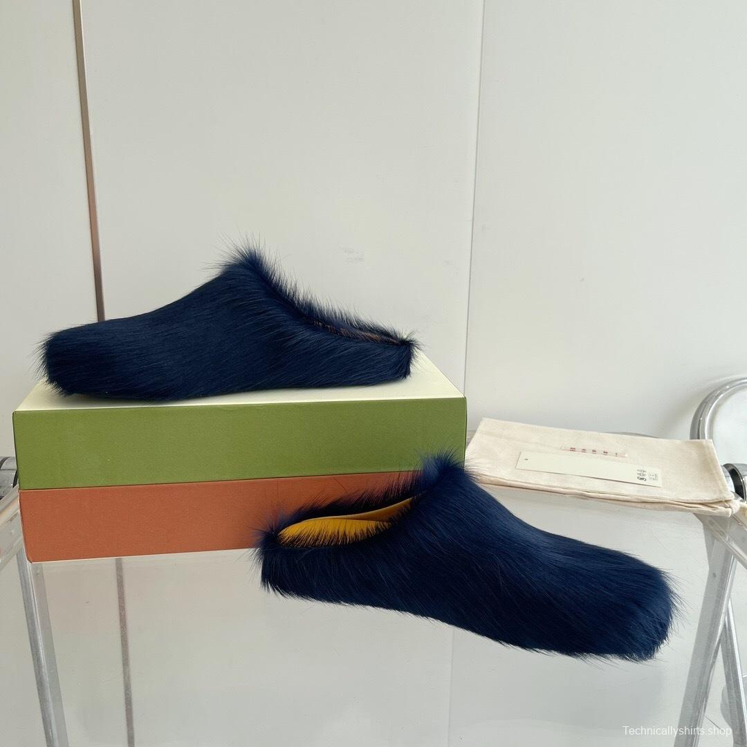 Marni 2025/SS Mule Shoes with Pony Hair - LY00
