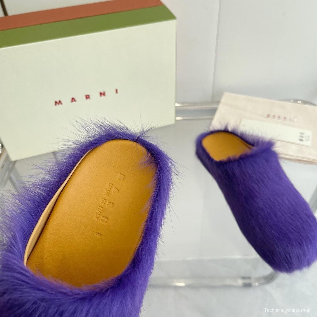 Marni 2025/SS Pony Hair Loafer Shoes - LY00