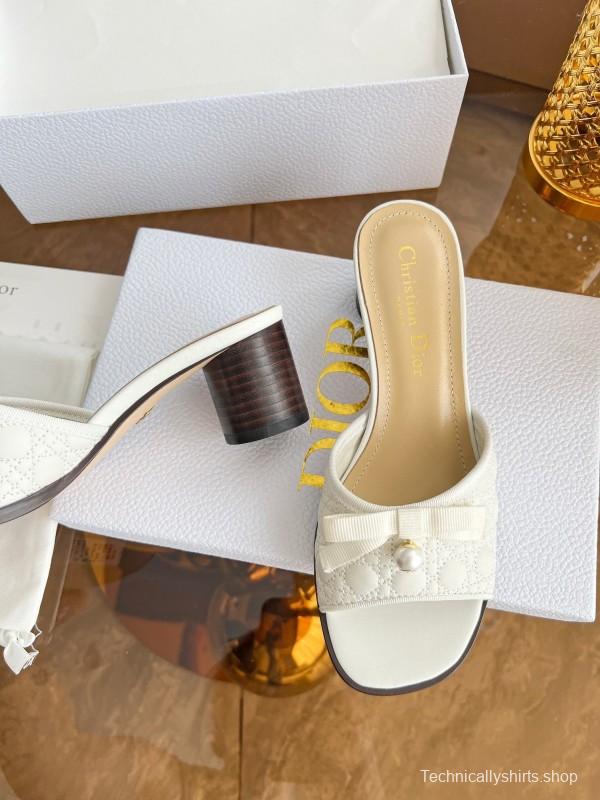 Dior Dway High Heel Sandals with Embroidered Logo - LY00270