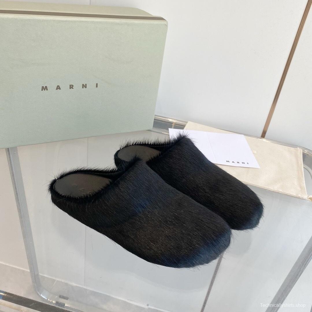 Marni 2025/SS Horsehair Loafer Shoes - LY00