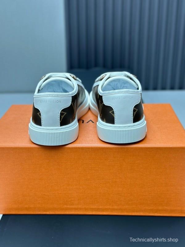 Louis Vuitton Time Out Series Animal Print Casual White Sneakers - AS00260