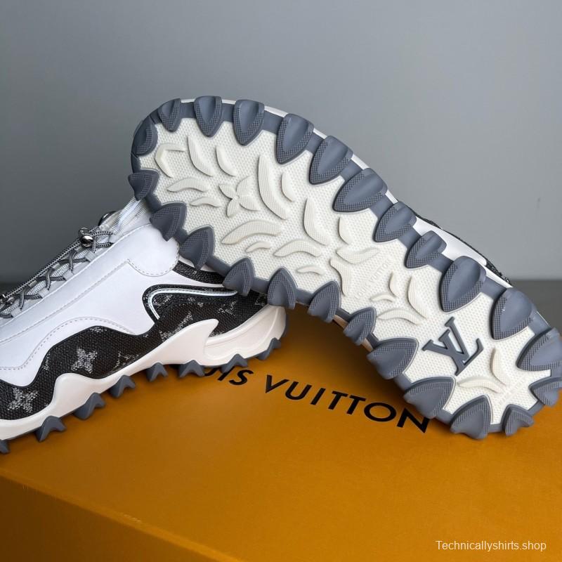 LV RUSH Calfskin Metal LV Circle Accessory Slip-Resistant Low-Top Casual Lifestyle Shoes - YC