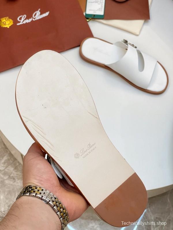 Loro Piana Men's Spring/Summer 2025 Casual Sandals with High-Quality Stitching - AS00250
