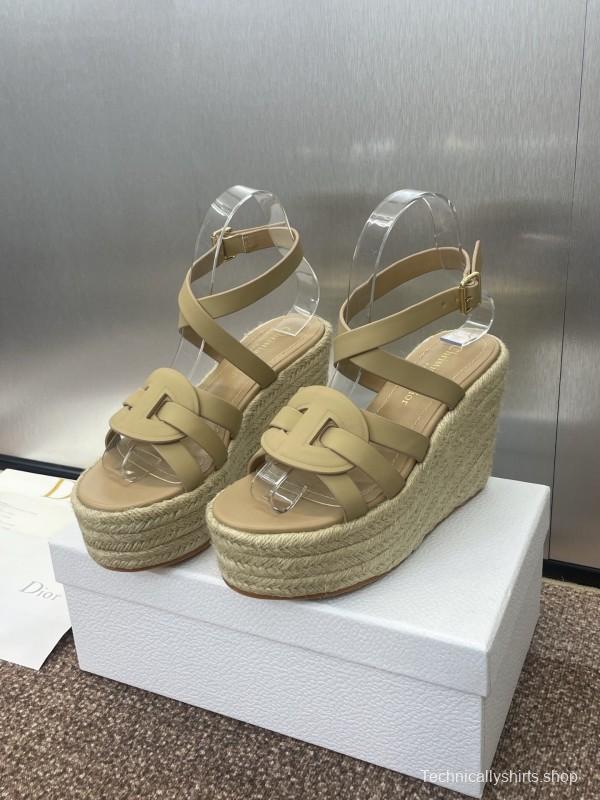 Dior D-Club Jelly Color Hollow Layered Cross Strap Platform High Heel Women's Shoes - KFY00290